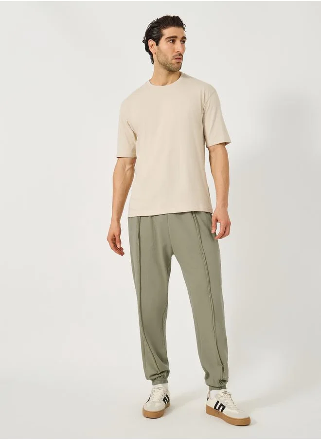 Styli Seam Detail Oversized Joggers with Drawstring