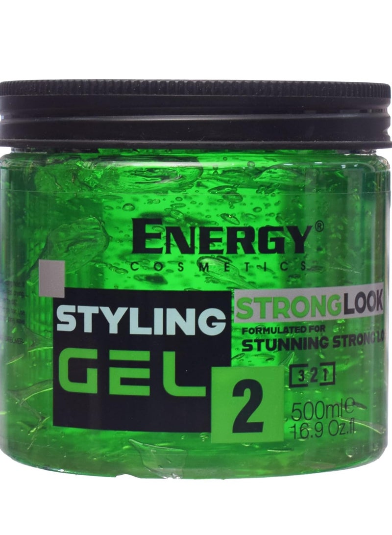 Energy Cosmetics No 2 Wet Look Styling Gel, 500 ml -