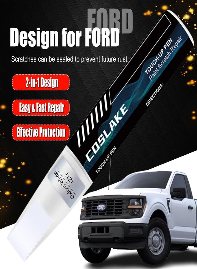 COSLAKE Car Touch Up Paint(Agate Black Metallic(UM)) for Ford, Car Paint Scratch Repair Kit, Quick & Easy Solution to Repair, 2 in 1 Scratch Remover Pen with 2PCS Disposable Micro Applicators - Image 2