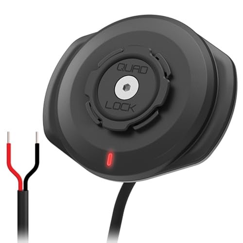 Quad Lock 12V24V Waterproof Wireless Charging Head Hardwired IP67 Rated Fast Charging Secure Phone Mount - Image 1