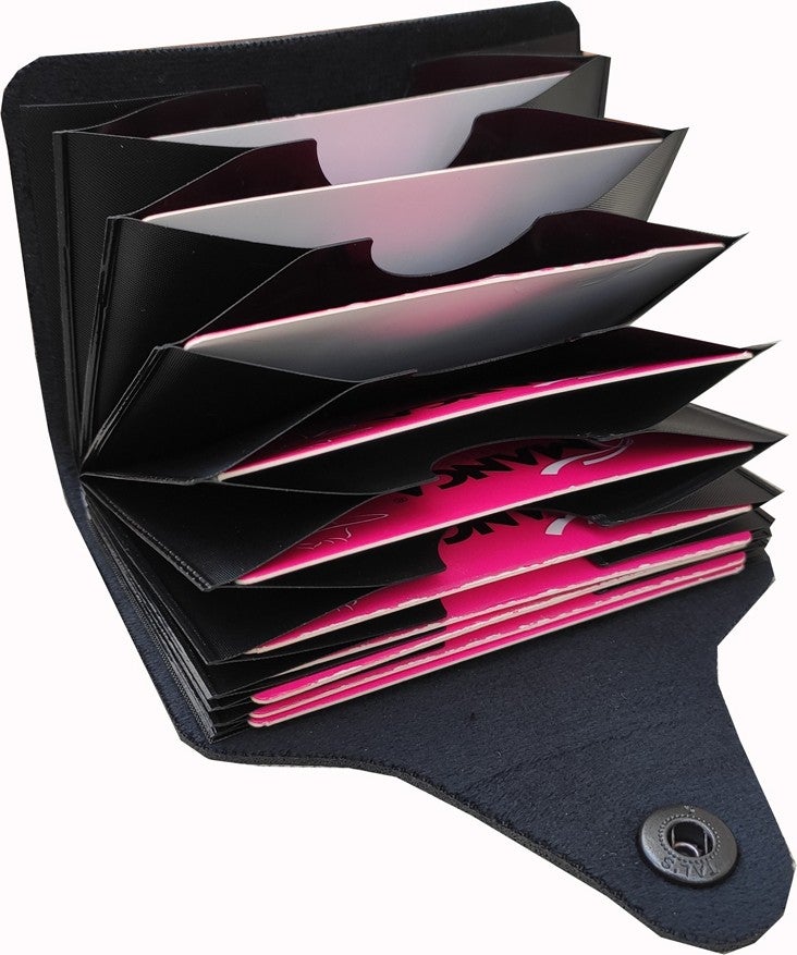 Kemer Dünyası Unisex 10 Compartment New Small Mold Accordion Leather Credit Card Holder Wallet  - Image 1