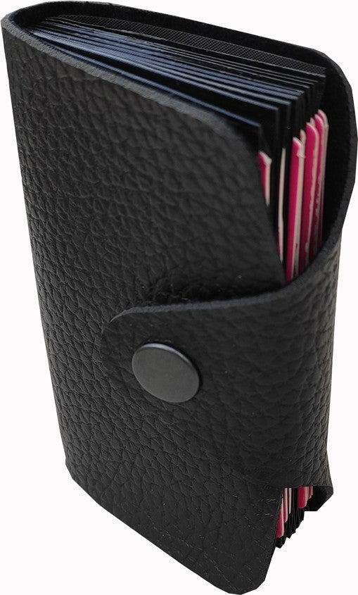 Kemer Dünyası Unisex 10 Compartment New Small Mold Accordion Leather Credit Card Holder Wallet  - Image 2