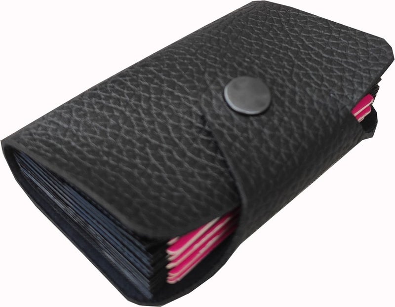 Kemer Dünyası Unisex 10 Compartment New Small Mold Accordion Leather Credit Card Holder Wallet  - Image 4