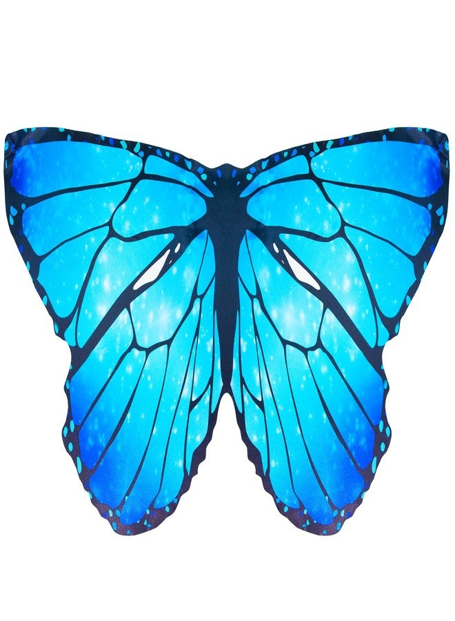 D.Q.Z Kids Monarch Butterfly Wings for Toddlers Girls Halloween Dress Up Costumes Children Fairy Party Favors (Blue) - Image 1