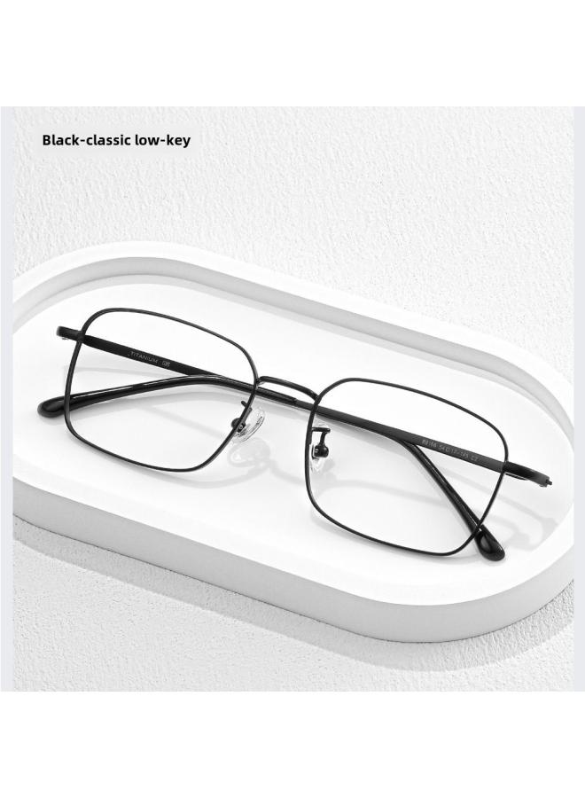 Generic New Gold Silk Glasses Men's Anti-blue Light Plain Glasses Metal Glasses Frame Box Eye Frame 