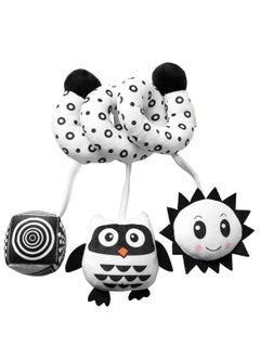 Generic Baby crib hanging around the bed toy baby stroller black and white animal with bell bed bell doll ready for sale  - Image 1