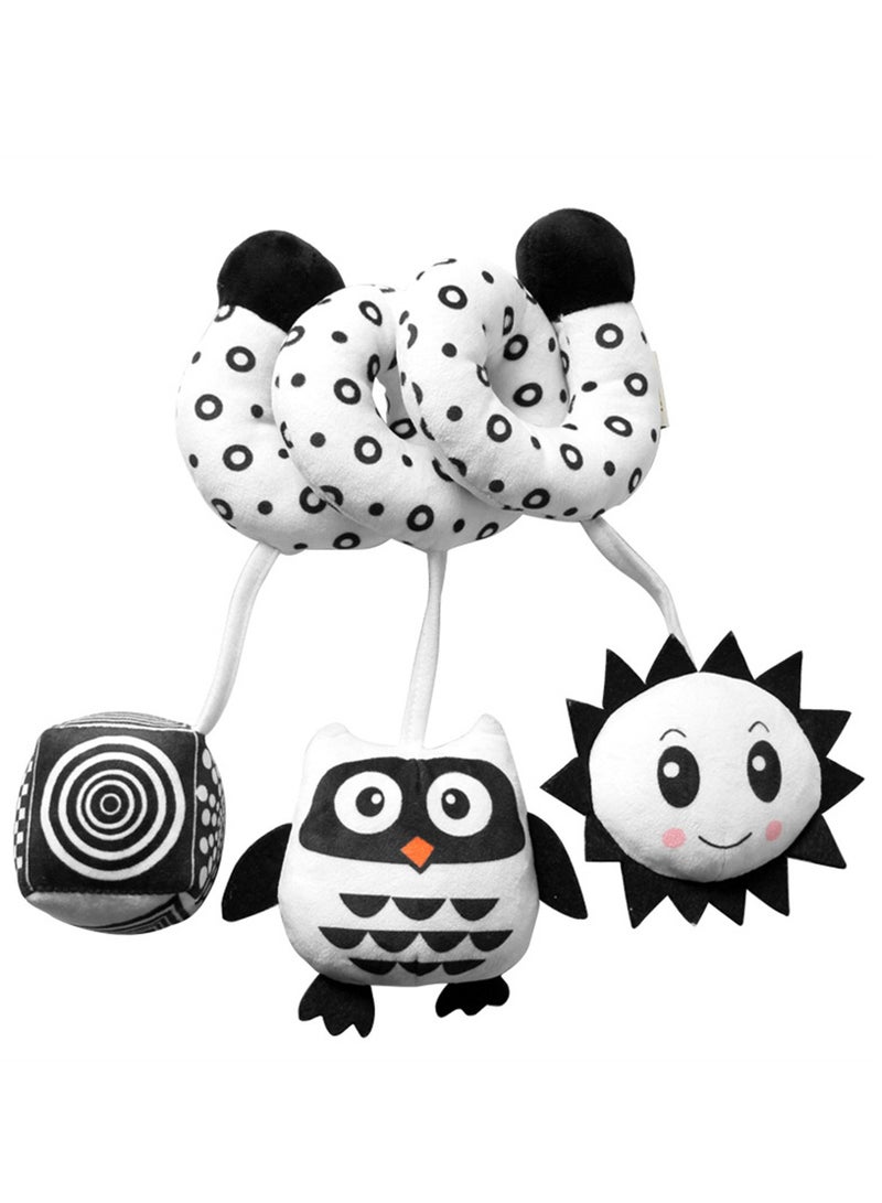 Baby crib hanging around the bed toy baby stroller black and white animal with bell bed bell doll ready for sale  - Image 1