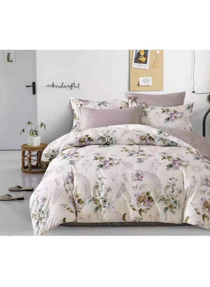 AL RAID 6-Piece Super King Size Bed Sheets Set - Includes Duvet Cover, Fitted Bed Sheet, and 4 Pillowcases - Ultra Soft, Wrinkle-Free, and Breathable Microfiber Bedding for Stylish and Comfortable Sleep