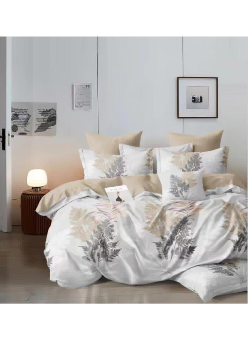 AL RAID 6-Piece Super King Size Bed Sheets Set - Includes Duvet Cover, Fitted Bed Sheet, and 4 Pillowcases - Ultra Soft, Wrinkle-Free, and Breathable Microfiber Bedding for Stylish and Comfortable Sleep 