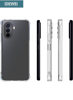 IDEWEI HUAWEI Nova Y71/Y70 Case, Designed for Huawei Nova Y71/Y70 Case, Nova Y71/Y70 Cover with Four Corner Anti-Fall Airbags, Slim TPU Rubber Soft Silicone Back Cover for HUAWEI Nova Y71/Y70 4G (Clear)  - Image 2