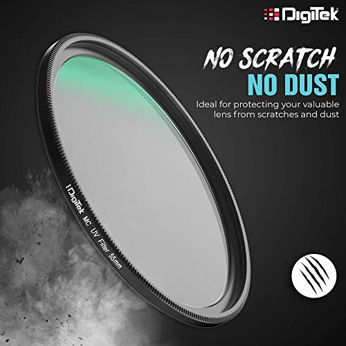 DIGITEK® (MCUV55 MM) 55mm MC UV Filter with 16 Multi-Coated Layers for DSLR Camera Lens Protection from UV Rays, Dust & Scratches - Image 2