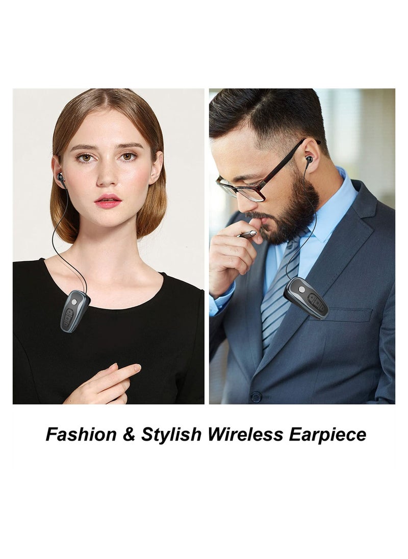 SYOSI - Retractable Wireless Bluetooth Earphone, Stereo Earphone V5.0 Noise Cancelling Mic Clip on Earpiece Comfortable HandsFree Headset, Business Headphones with One Ear for Driver, Bike, Sports - Image 1