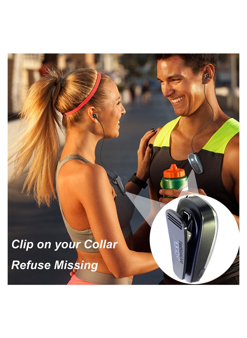 SYOSI - Retractable Wireless Bluetooth Earphone, Stereo Earphone V5.0 Noise Cancelling Mic Clip on Earpiece Comfortable HandsFree Headset, Business Headphones with One Ear for Driver, Bike, Sports - Image 1