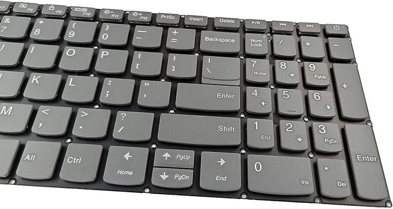Wefly Laptop Keyboard Compatible For Lenovo Ideapad 320-15, 320-15Ikb, 320-15Abr Grey (Us Layout), Wired - Image 3