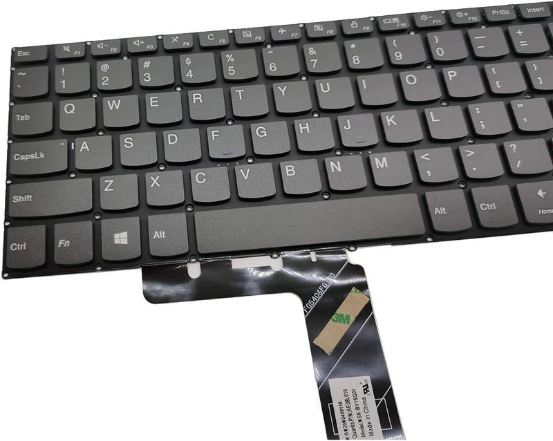 Wefly Laptop Keyboard Compatible For Lenovo Ideapad 320-15, 320-15Ikb, 320-15Abr Grey (Us Layout), Wired - Image 4