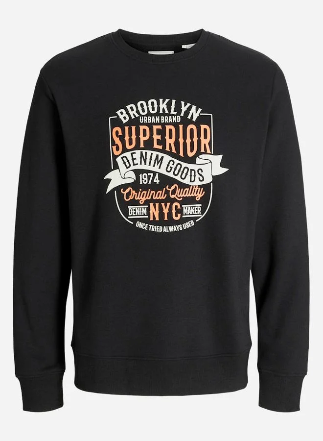 PRODUKT Produkt Front Graphic Print Crew Neck Sweatshirt