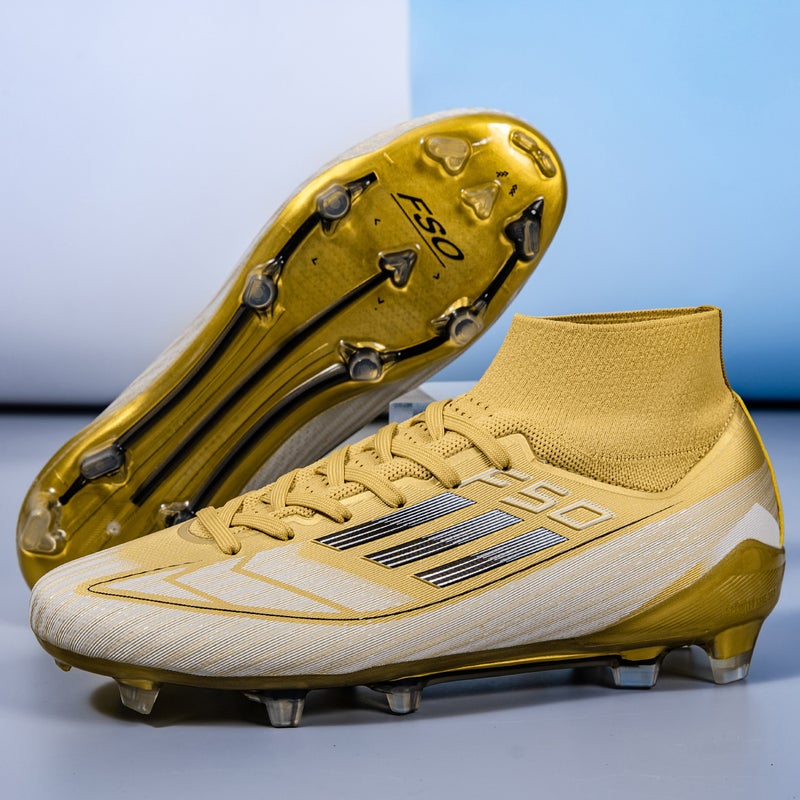 F50 Unisex Football Shoes – High Top Anti-Slip Rubber Cleats for Adults - Image 4