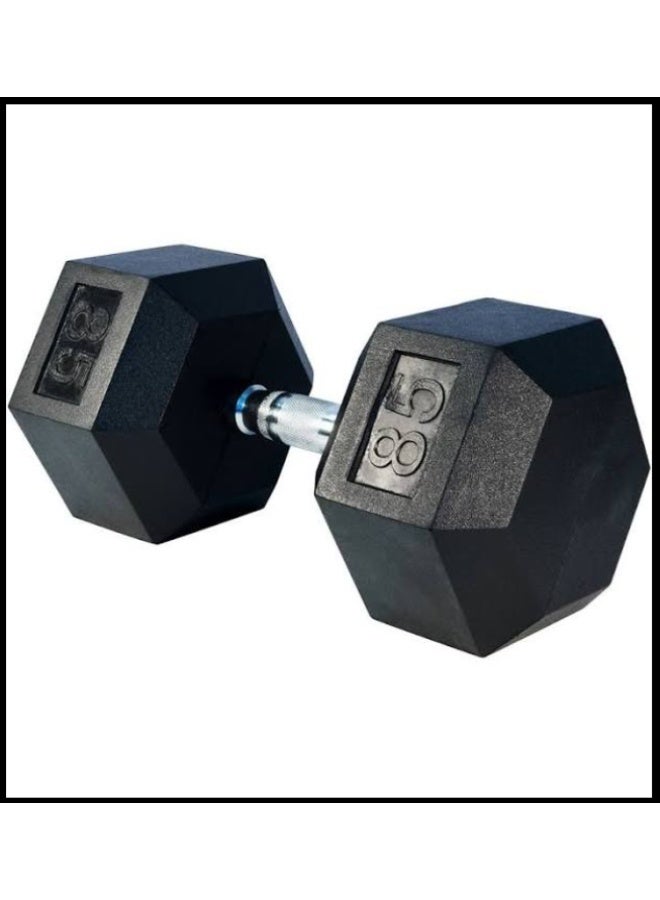Tri Grip Hex Dumbbells 85lbs | Rubber Coated Heavy Duty Strength Training Weights