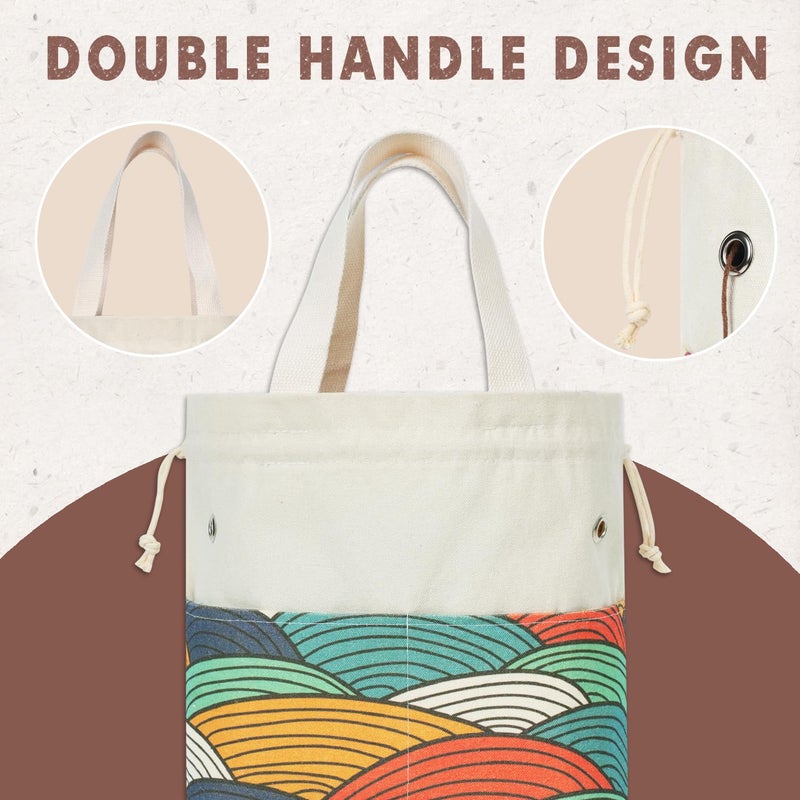 Togetrue Yarn Bag  Knitting Crochet Tote Bag  Yarn Storage Bags Organizer  Crochet Bags For Crocheting Project  Store Skein Ball  Short Knitting Needle (Large  Color Arc) - Image 2