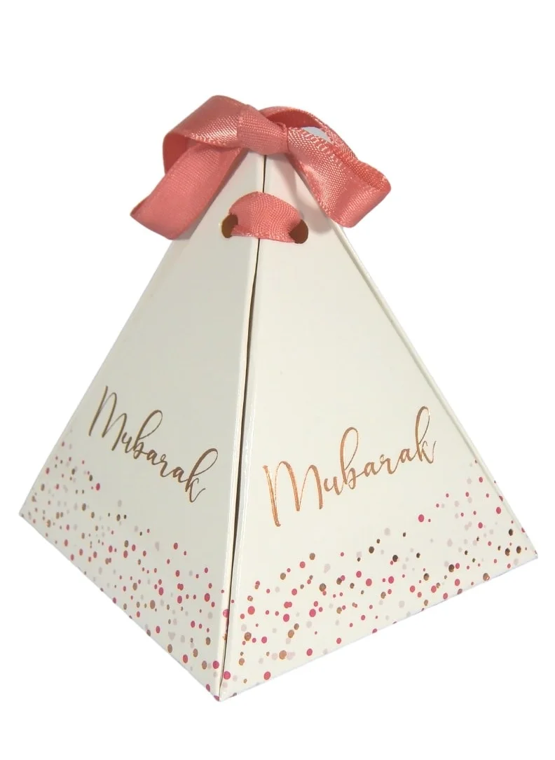 Peacock Supplies Peacock Supplies 10 Pack Mubarak Confetti Favour Boxes - Decorative Favour Boxes for Celebrations