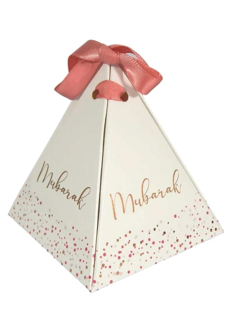 Peacock Supplies Peacock Supplies 10 Pack Mubarak Confetti Favour Boxes - Decorative Favour Boxes for Celebrations