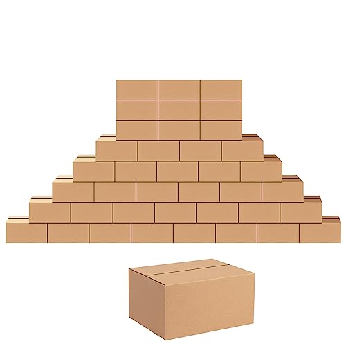 EdenseeLake 40 Pack 8x6x4 inches Shipping Boxes Small Cardboard Boxes for Packing, Moving, Mailing, Brown - Image 1