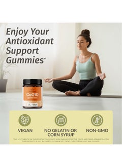 HERBAMAMA HERBAMAMA CoQ10 Gummies for Adults - 200 mg CoQ10 for Antioxidant Support - Vegan, Gelatin-Free, Non-GMO - 60 Banana-Flavored Coenzyme Q10 Chews  - Image 2