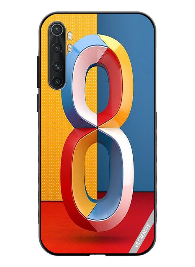 VR CREATIVE - Protective Case Cover For Xiaomi Mi Note 10 Lite Number 8 Design Multicolour - Image 1
