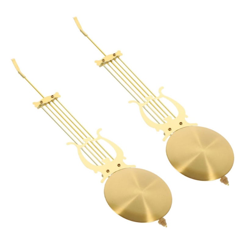 2 Pack Pendulum for Wall Clock Replacement Parts Golden Suitable for Various Styles Easy Installation Home Decor - Image 2