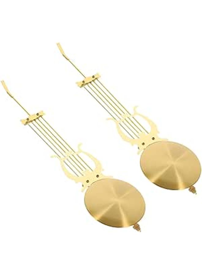 2 Pack Pendulum for Wall Clock Replacement Parts Golden Suitable for Various Styles Easy Installation Home Decor - Image 1