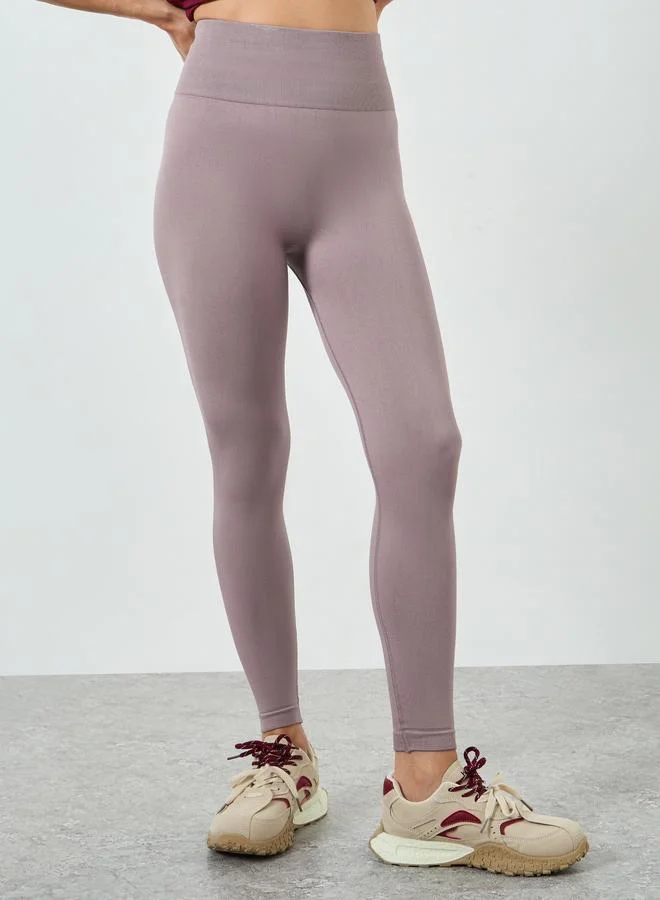 Styli Active Pink Back Scrunch Contour Effect Leggings