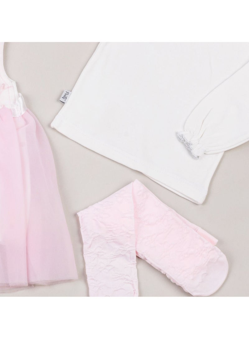 Pretty New Born Dress Set For Girls - Image 3