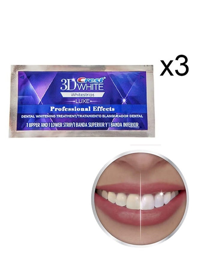 Crest 3-Piece 3D Whitening Teeth Strip, Teeth Whitener, Strips White Strips for Removing Smoking Coffee Stain, Yellow Stains, Gentle and Fast, Home Use Tooth Whitening  - Image 1