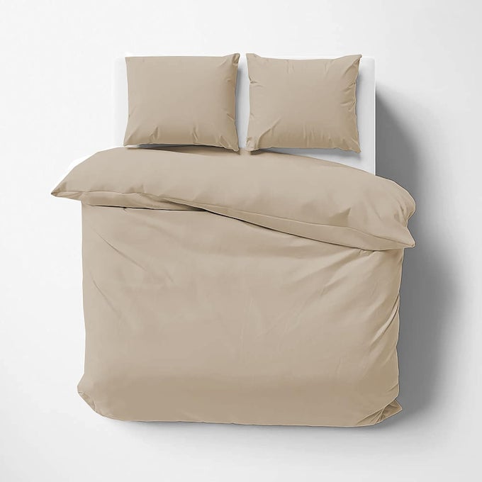 IMPRESSIBLE COTTON FEEL BRUSHED MICROFIBER DOUBLE BED DUVET COVER FOR DOUBLE BED RAJAI COVER 90 100 INCH DOUBLE BED BLANKET COVER COMFORTER QUILT COVER SET DOUBLE BED BEIGE H603 300 TC