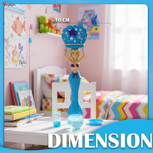 VikriDA Magic Mermaid Bubble Wand – Automatic Bubble Machine for Indoor & Outdoor Fun – Blue - Image 3