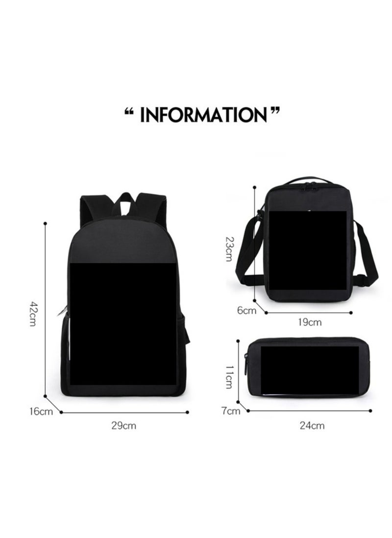 Generic - Cartoon anime backpack for primary and secondary school students, large capacity casual lightweight backpack, cartoon shoulder bag, pencil case, pencil case, and pencil case - Image 1
