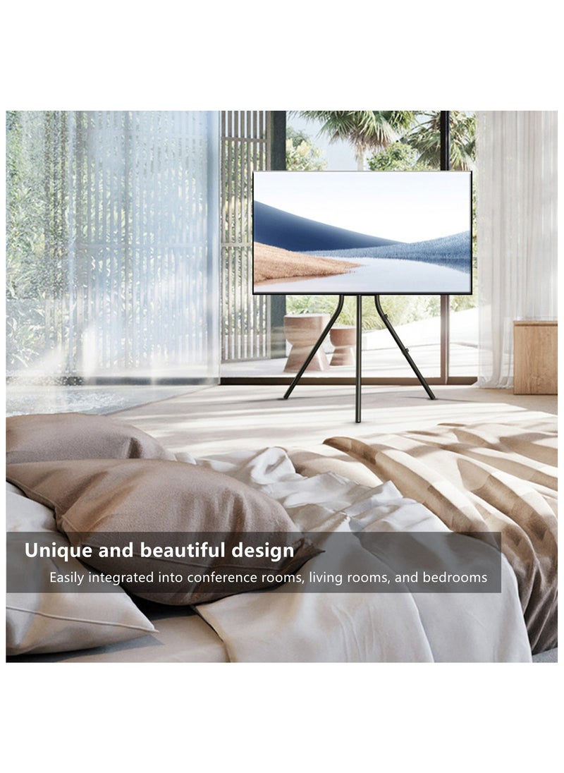 HXDream - TV Stand,Tripod Base,adjustable heigh,Fits 42-86 inch TV or Monitor,,Suitable for conference rooms,living rooms, bedrooms(White) - Image 1