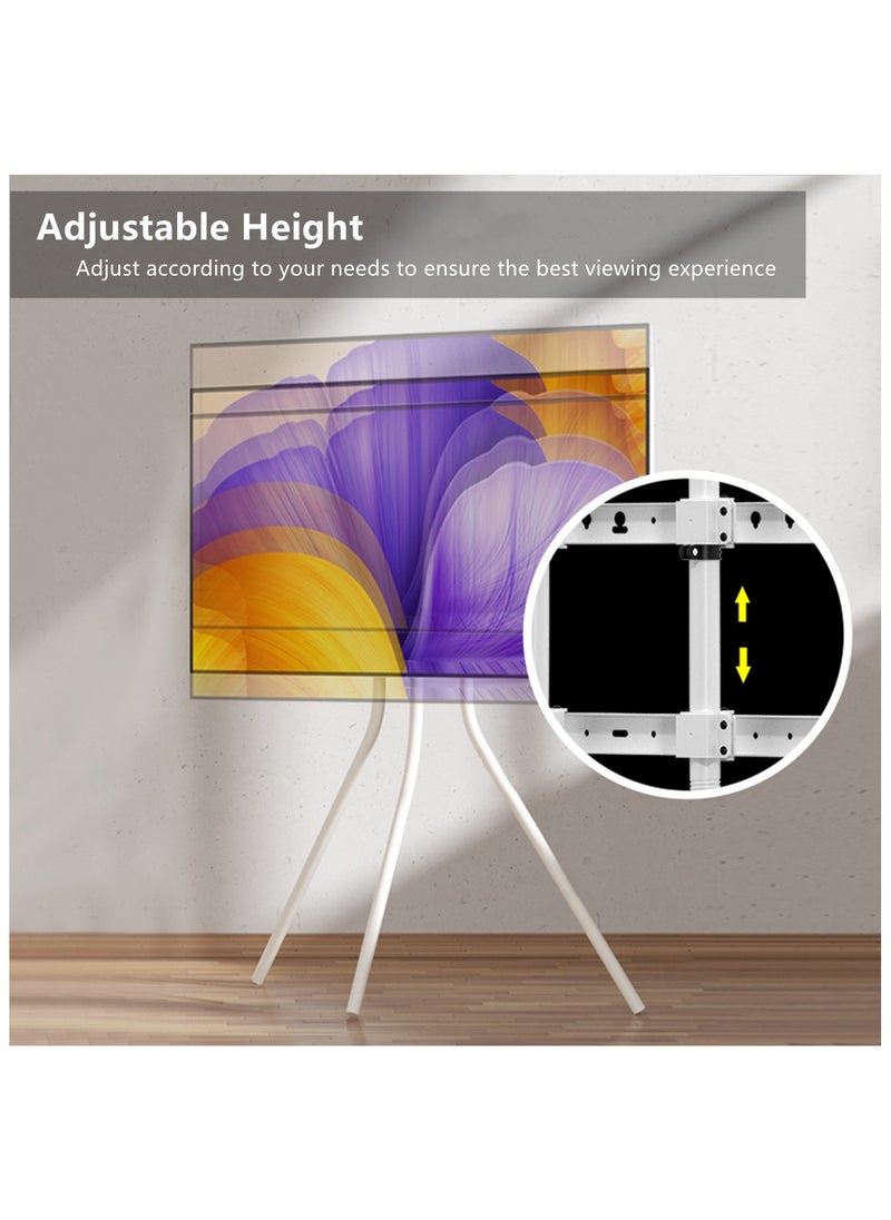 HXDream - TV Stand,Tripod Base,adjustable heigh,Fits 42-86 inch TV or Monitor,,Suitable for conference rooms,living rooms, bedrooms(White) - Image 1