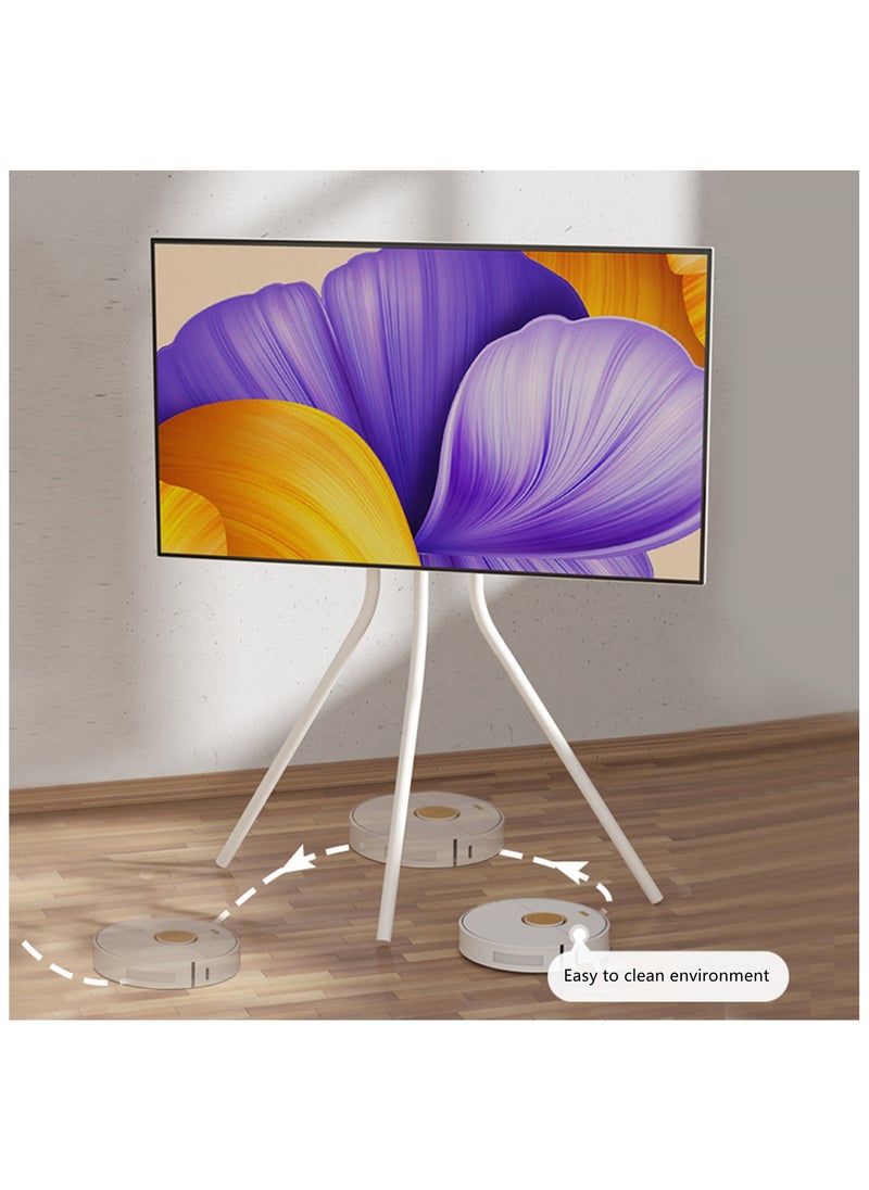 HXDream - TV Stand,Tripod Base,adjustable heigh,Fits 42-86 inch TV or Monitor,,Suitable for conference rooms,living rooms, bedrooms(White) - Image 1