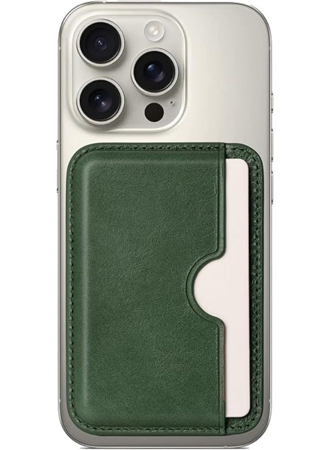 محفظة بطاقة الهاتف من الجلد الإيطالي المصنوعة يدوياً - [حامي الكاميرا] - [MagSafe] - [نحيف وقوي المغناطيسي] - [حامل بطاقات 2-3] -لـ iPhone / 1716/15/14/13/12 Series - Image 1