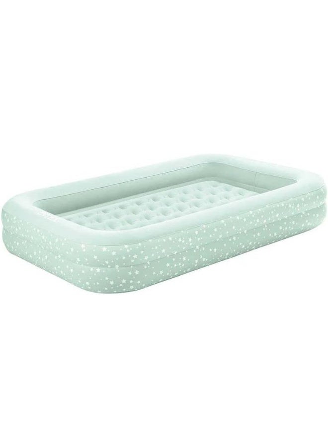 Intex Twin/Single 66810 Kids Travel Bed Set Airbed With Hand Pump polystyrene Mint Green 107x168x25cm - Image 3