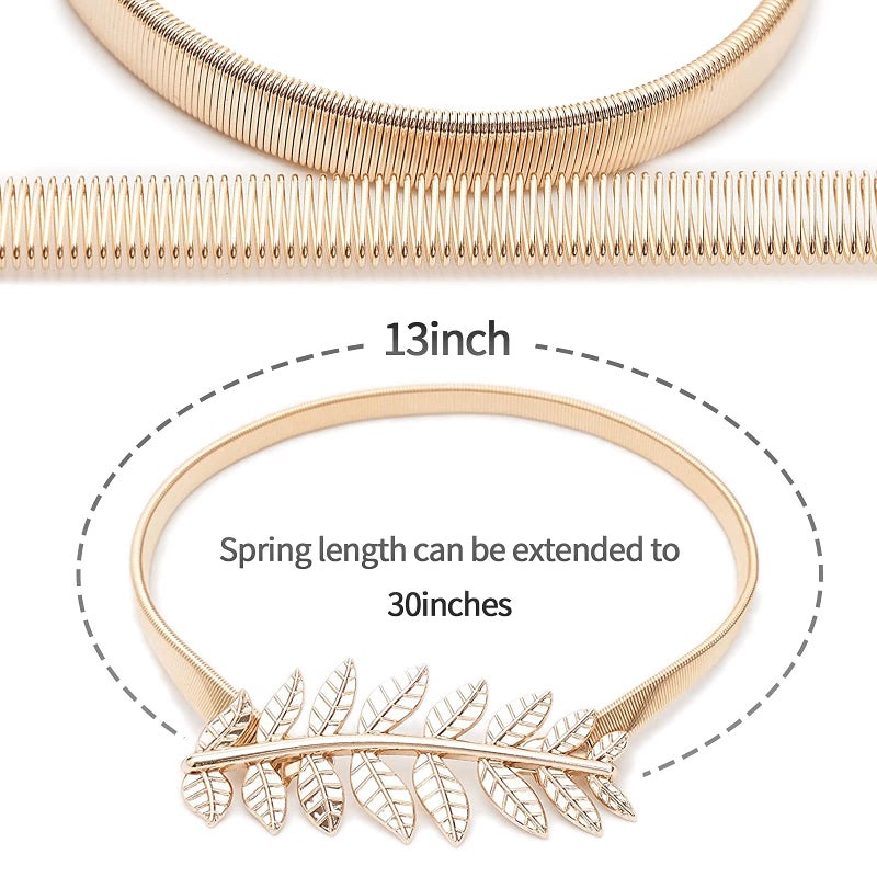 LLPMutu 4Pack Curtain Tiebacks Aluminum Alloy Spring Design Curtain Holdback Leaf Carving Design Curtain Ties for Drapes Curtain Ties Backs Curtain Modern Style Curtain Holdback Decor(Gold Leaf) - Image 2