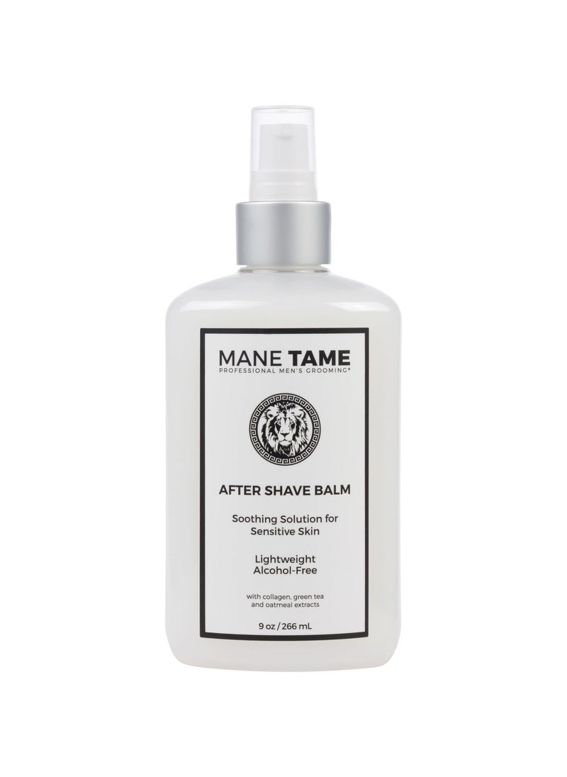 Mane Tame Professional Men's Grooming MANE TAME Profession Mens Grooming After Shave Balm  Post Shave Balm with Collagen Green Tea  Oatmeal Extract  Hydration  Protection from Shaving Irritation  Dryness 9 oz 