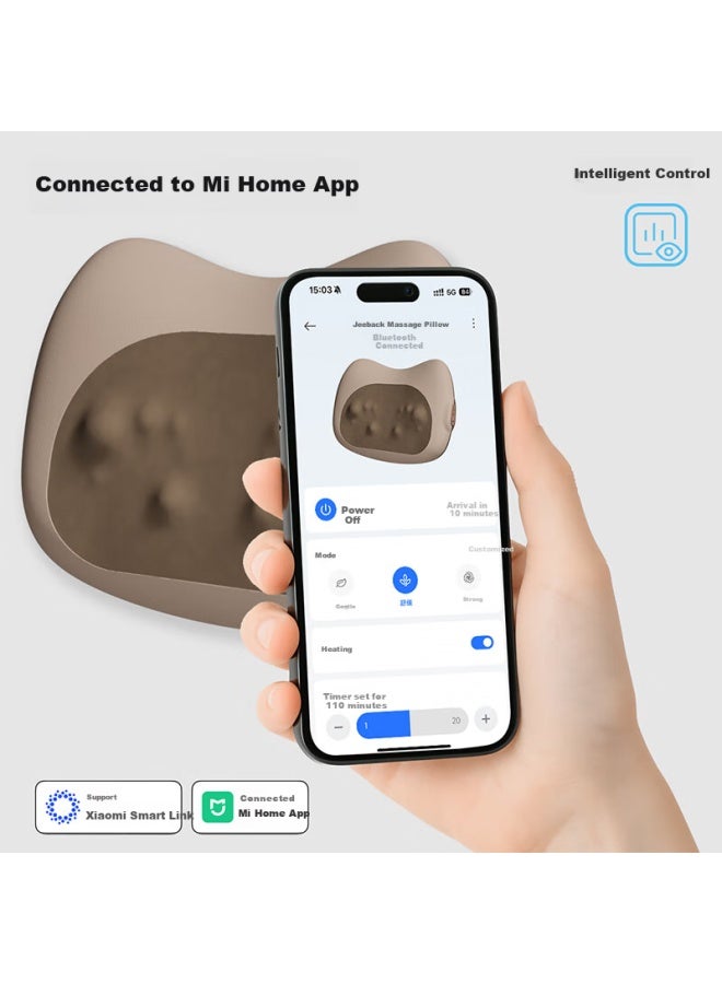 Jeeback Back Massager For Waist And Back, Mi Home App Lumbar Back Massager, Physical Cushion For Car, Shoulder Neck Lumbar Spine Waist Protector, Gift Set For Boyfriend, Girlfriend, Father's Day, Prac - Image 1