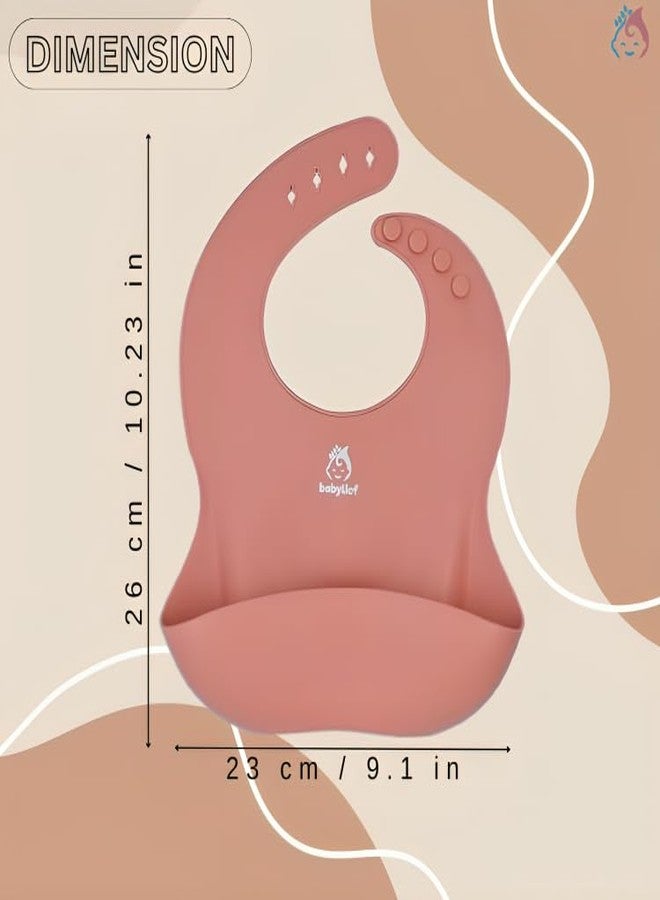 Babylief™ Silicone Baby Bib with Spoon Combo (Pink) - Image 4