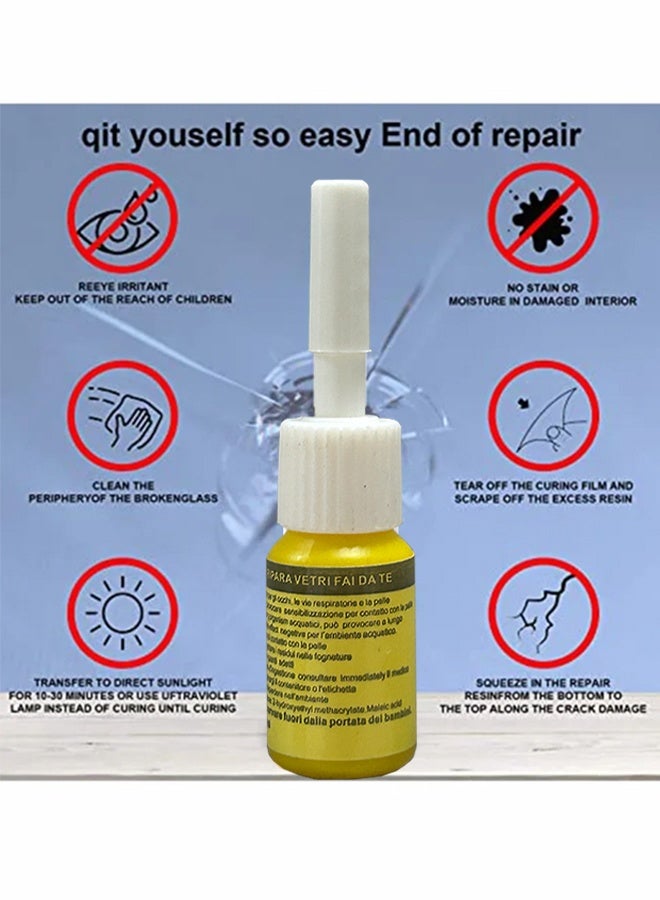 Windshield Repair Kit-Car Glass Repair Fluid,Quick Repair Of Glass Scratches, for Glass Chips and Cracks,Automotive Glass Nano Repair Fluid Car Windshield Repair - Image 4