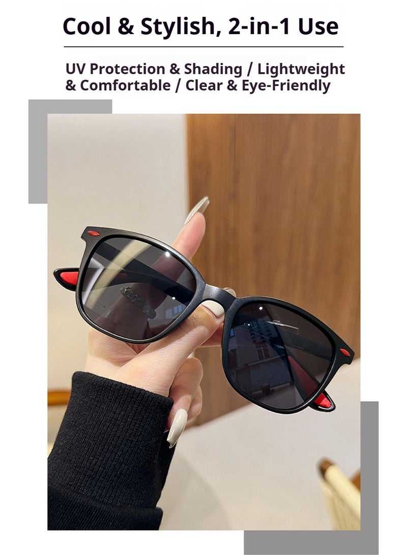 Royal Polarized Aviator Sunglasses for Men Women, UV400 Protection Sun Glasses with Metal and PC Material, Fashion Anti-Glare Sun Shades for Driving, Fishing, Traveling (Sand black ash flakes) - Image 2