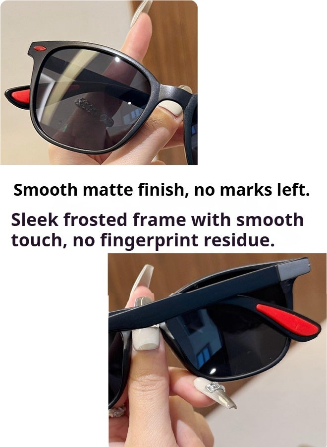 Royal Polarized Aviator Sunglasses for Men Women, UV400 Protection Sun Glasses with Metal and PC Material, Fashion Anti-Glare Sun Shades for Driving, Fishing, Traveling (Sand black ash flakes) - Image 3