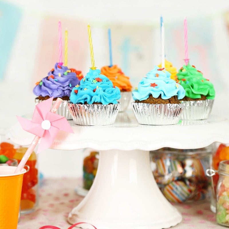 Sumind 400 Pieces Mini Foil Cupcake Liners, Metallic Baking Cups, Disposable, Silver, Various Occasions - Image 3