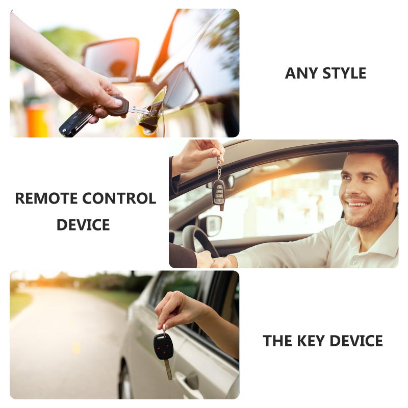 Universal Black Leather Car Key Cover Protective Case Fob Sleeve Automotive Interior Accessory - Image 4